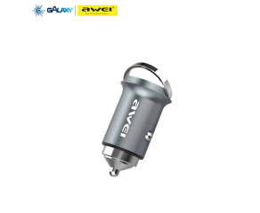 CARREGADOR VEICULAR AWEI C-854 30W USB-A/ TYPE-C PRETO