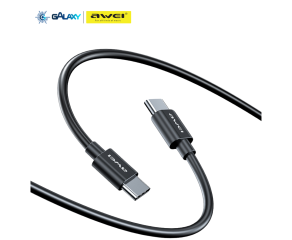 CABO DE DADOS E CARREGAMENTO AWEI CL-165T TYPE-C PARA TYPE-C PRETO
