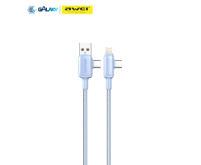 CABO DE DADOS E CARREGAMENTO AWEI CL-181 4 EM 1 MULTI ENTRADAS 1M AZUL