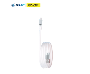 CABO DE DADOS E CARREGAMENTO AWEI CL-206L USB-A PARA TYPE-C 1M BRANCO