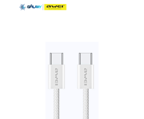 CABO DE DADOS E CARREGAMENTO AWEI CL-220T TYPE-C PARA TYPE-C 2M BRANCO