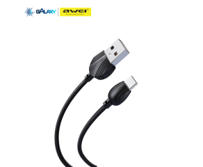 CABO DE DADOS E CARREGAMENTO AWEI CL-62 USB PARA TYPE-C 1M PRETO