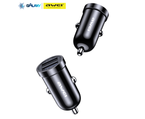 CARREGADOR VEICULAR AWEI C-826 COMPACTO PRETO