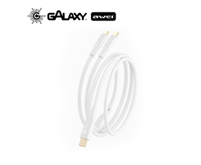 CABO DE DADOS E CARREGAMENTO AWEI CL-231 2 EM 1 TYPE-C E LIGHTNING BRANCO