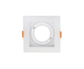 Spot Para Lampâda MR16 Recuado Quadrado Branco