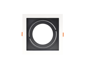 Spot Para Lampâda PAR30 Recuado Quadrado Branco e Preto