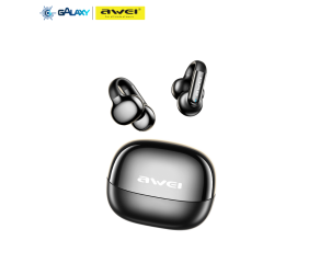 FONE DE OUVIDO BLUETOOTH AWEI TZ30 TWS CLIPE DE ORELHA PRETO