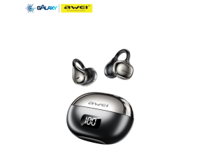 FONE DE OUVIDO BLUETOOTH AWEI TZ50 CLIPE DE ORELHA IPX6 PRETO