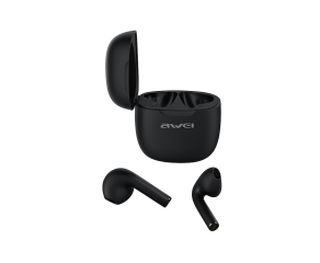 FONE DE OUVIDO BLUETOOTH AWEI T28 TWS AURICULAR RESISTENTE À ÁGUA IPX4PRETO