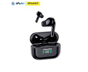 FONE DE OUVIDO BLUETOOTH AWEI T29P TWS INTRA-AURICULAR RESISTENTE À ÁGUA IPX6 PRETO