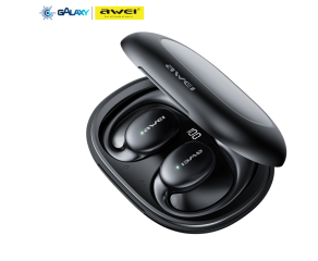FONE DE OUVIDO BLUETOOTH 5.3 AWEI T80 BATERIA DE LONGA DURAÇÃO PRETO