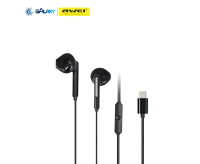 FONE DE OUVIDO COM FIO AWEI PC-7T TYPE-C PRETO