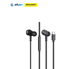 FONE DE OUVIDO COM FIO AWEI TC-7 TYPE-C PRETO