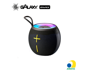 CAIXA DE SOM BLUETOOTH 5.0 AWEI KA19 12W RESISTENTE À ÁGUA IPX4 PORTÁTIL PRETO