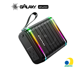 CAIXA DE SOM BLUETOOTH 5.3 AWEI KA3 15W COM MINI SUBWOOFER PORTÁTIL PRETO