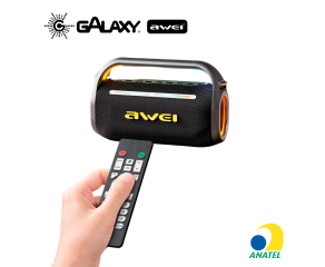 CAIXA DE SOM BLUETOOTH AWEI KT18 120W PRETO