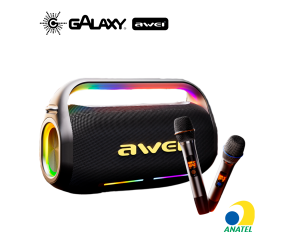 "A CAIXA DE SOM BLUETOOTH AWEI KT19 200W RESISTENTE À ÁGUA IPX5 PRETO É A ESCOLHA PARA QUEM BUSCA UM