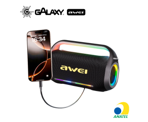 CAIXA DE SOM BLUETOOTH AWEI KT20 400W PRETO