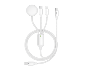 CABO DE DADOS E CARREGAMENTO AWEI W23 3 EM 1 LIGHTNING/ TYPE-C/ INDUCAO BRANCO