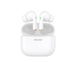 FONE DE OUVIDO BLUETOOTH AWEI T29 TWS INTRA-AURICULAR RESISTENTE À ÁGUA IPX6 BRANCO