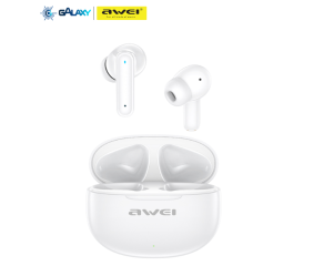 FONE DE OUVIDO BLUETOOTH AWEI T71 TWS INTRA-AURICULAR BATERIA DE LONGA DURAÇÃO IPX4 BRANCO