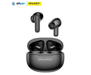 FONE DE OUVIDO BLUETOOTH AWEI T71 TWS INTRA-AURICULAR BATERIA DE LONGA DURAÇÃO IPX4 PRETO