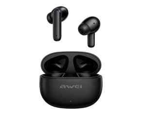 FONE DE OUVIDO BLUETOOTH AWEI TP-71 TWS COM DESIGN ESPORTIVO PRETO