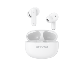 FONE DE OUVIDO BLUETOOTH AWEI TP-71 TWS COM DESIGN ESPORTIVO BRANCO