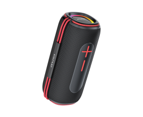CAIXA DE SOM BLUETOOTH AWEI KA5 20W RGB COM BATERIA DE LONGA DURAÇÃO PRETO VERMELHO