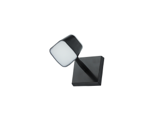 Arandela Andy com LED Integrado Quadrado Facho Duplo IP20 7W 3000K Preto