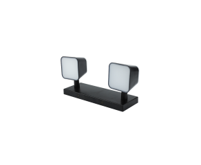 Arandela Andy com LED Integrado Quadrado Facho Duplo IP20 14W 3000K Preto