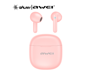 FONE DE OUVIDO BLUETOOTH AWEI T68 COM REDUÇÃO DE RUÍDO ROSA