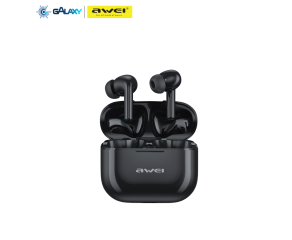 FONE DE OUVIDO BLUETOOTH INTRA-AURICULAR 5.3 AWEI T1 PRO MODO GAMER E IPX6 PRETO
