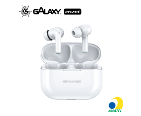 FONE DE OUVIDO BLUETOOTH AWEI T1 PRO INTRA-AURICULAR RESISTENTE À ÁGUA IPX6 BRANCO