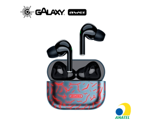 FONE DE OUVIDO BLUETOOTH AWEI T29 ANC INTRA-AURICULAR ANC ATIVO CINZA