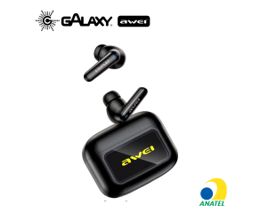 FONE OUVIDO BLUETOOH 6.0 IA AWEI T56 TRADUTOR IDIOMAS INTELIGENTE CANCELAMENTO RUIDO IPX6 - PRETO