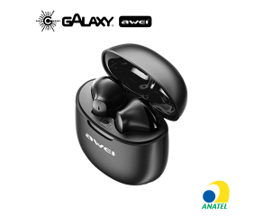 FONE OUVIDO BLUETOOH 6.0 IA AWEI T68 TRADUTOR IDIOMAS INTELIGENTE REDUÇÃO RUIDO - PRETO