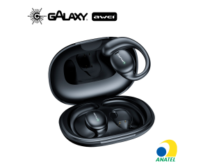 FONE DE OUVIDO BLUETOOTH 5.3 AWEI T80 BATERIA DE LONGA DURAÇÃO PRETO