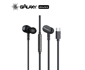 FONE DE OUVIDO COM FIO AWEI TC-7 TYPE-C PRETO